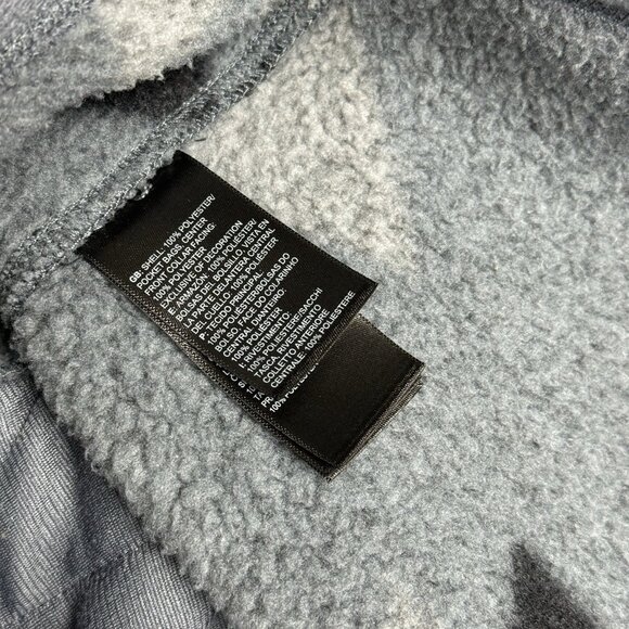 The North Face Fleece Jacket Womens Small 19x24 Gray Hood Geo Aztec - Picture 12 of 15
